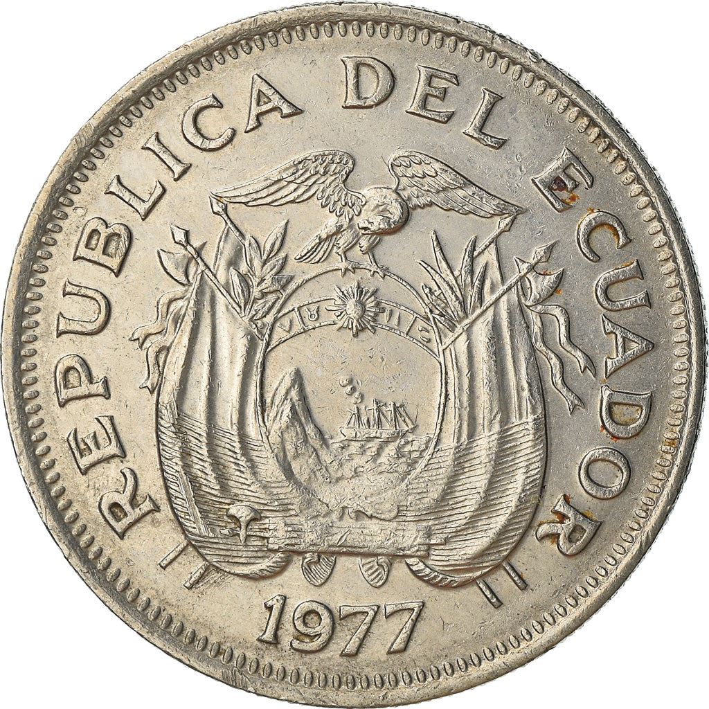 Ecuador | 1 Sucre Coin | Antonio José de Sucre | Nickel clad steel | KM:83 | 1974-1977