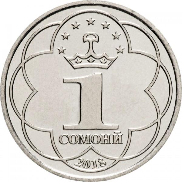 Tajikistan | 1 Somoni Coin | Mirzo Tursunzoda | KM:46 | 2018