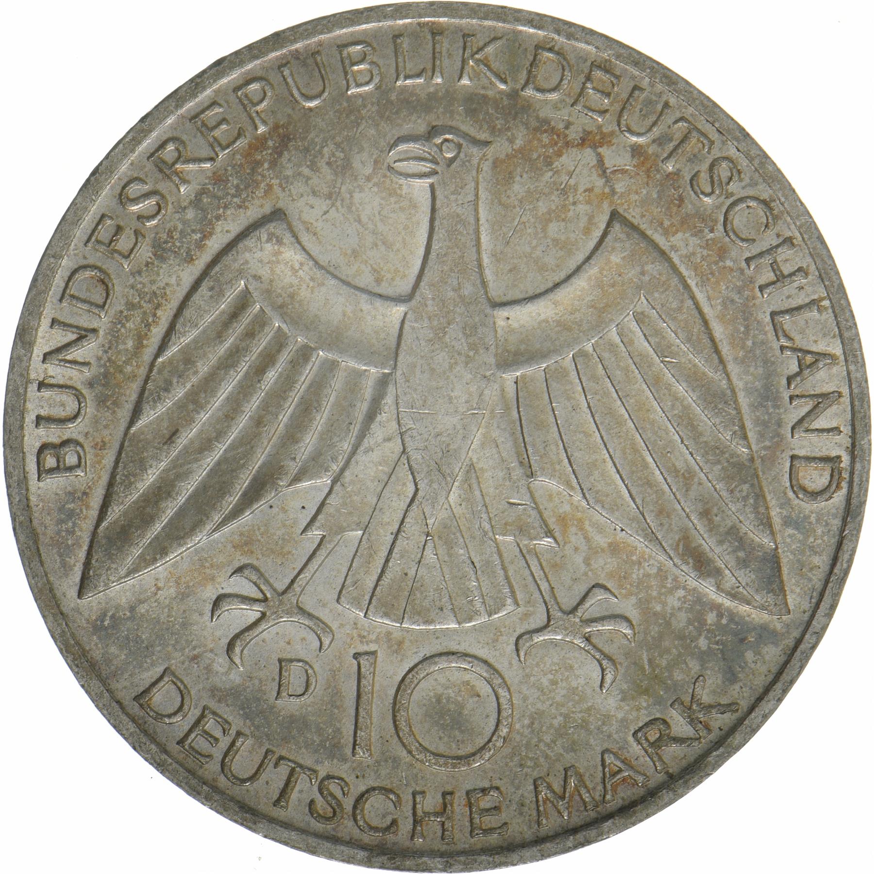 République fédérale d'Allemagne | Pièce de 10 Deutsche Mark | Jeux olympiques | KM:131 | 1972