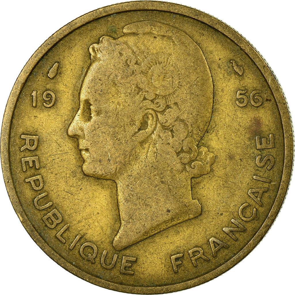 French West Africa | 25 Francs Coin | Marianne | Gazelle | Maize | Km:7 | 1956