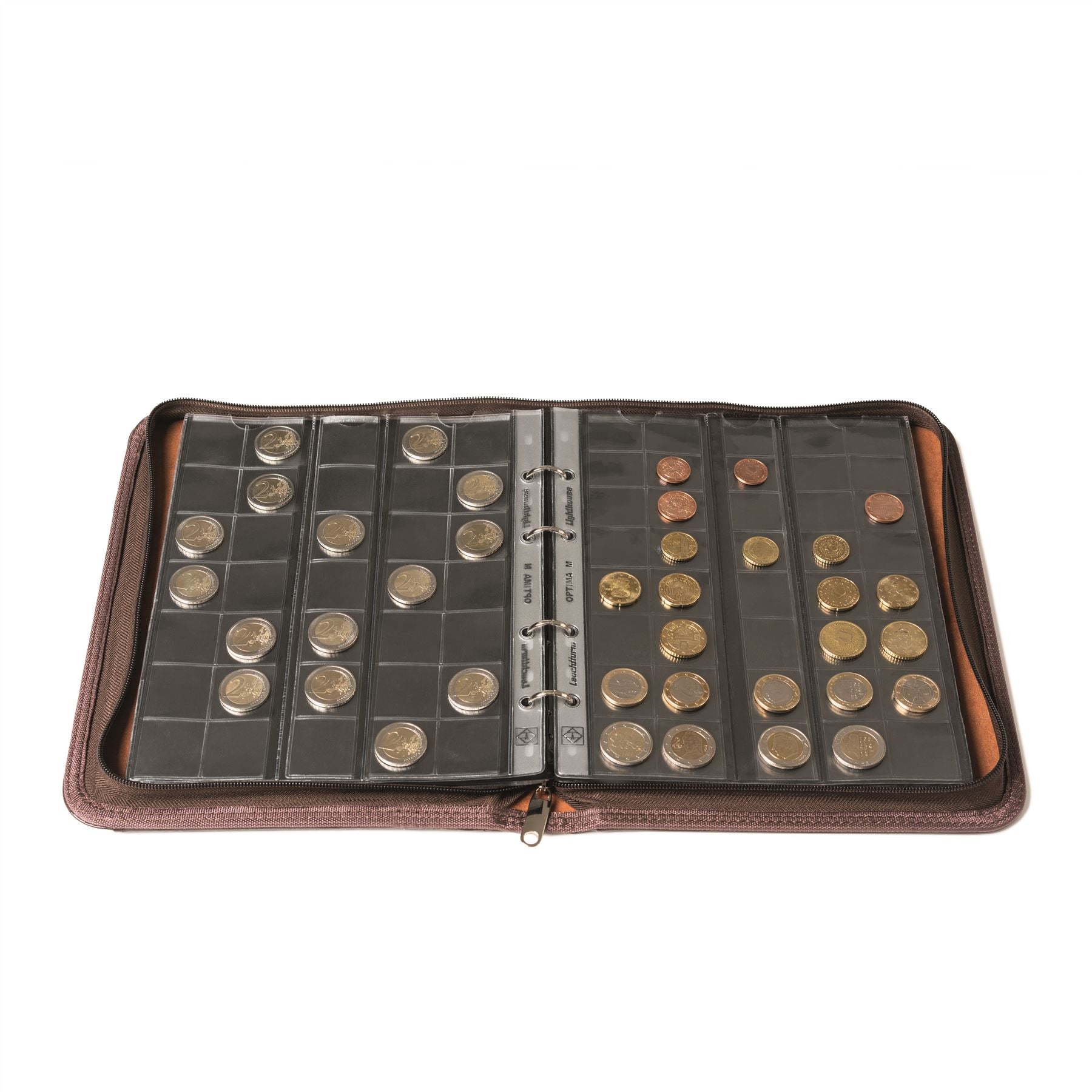 OPTIMA KURT Portfolio Ring Binder | Coin and Banknote Album | Travel Case | Up to 30 Sheet Capacity | 2 Color Options