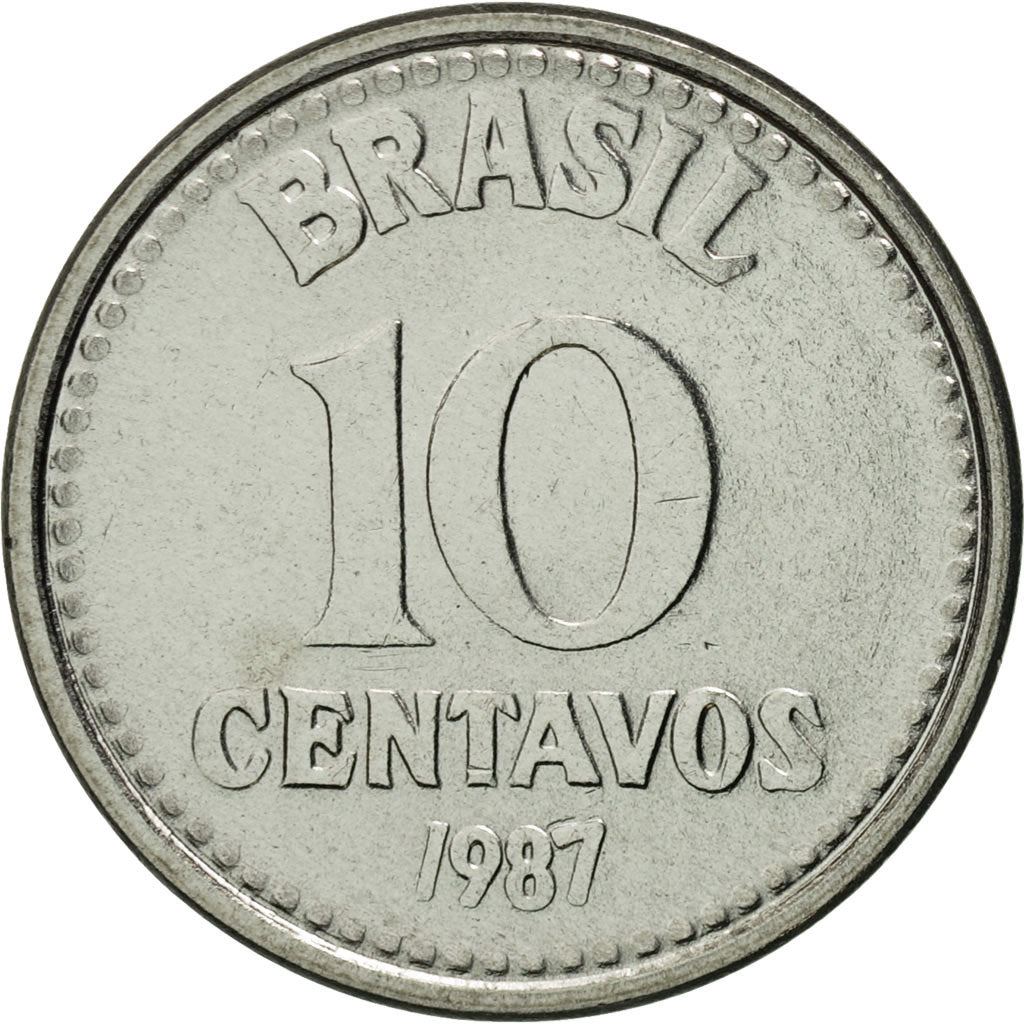 Moneta Brasile 10 Centavos KM602 1986 - 1988