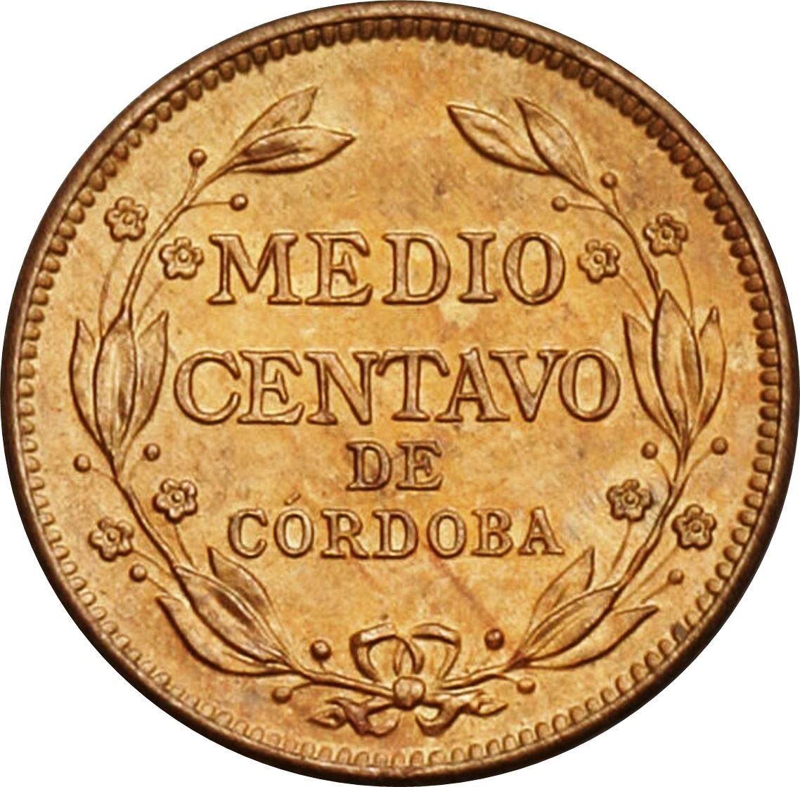 Nicaragua | 1/2 Centavo Coin | Volcanos | Sun Rays | Cap | Km:10 | 1912 - 1937