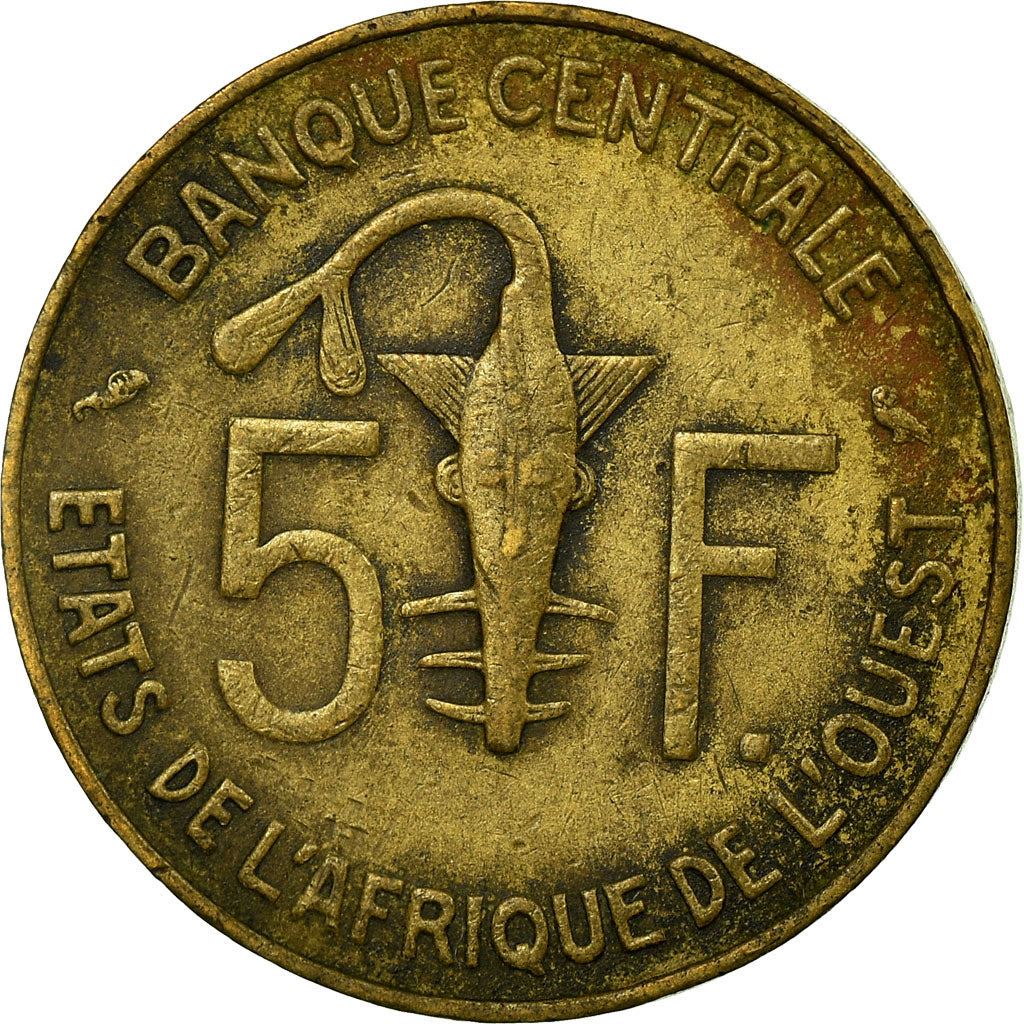 Western African States | 5 Francs Cfa Coin | Emblem of Central Bank | Gazelle | Km:2 | 1960