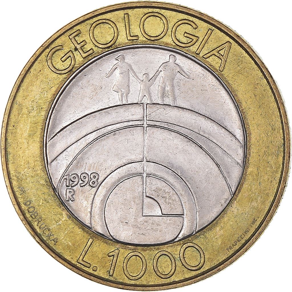 San Marino | 1000 Lire Coin | Geology | Km:384 | 1998
