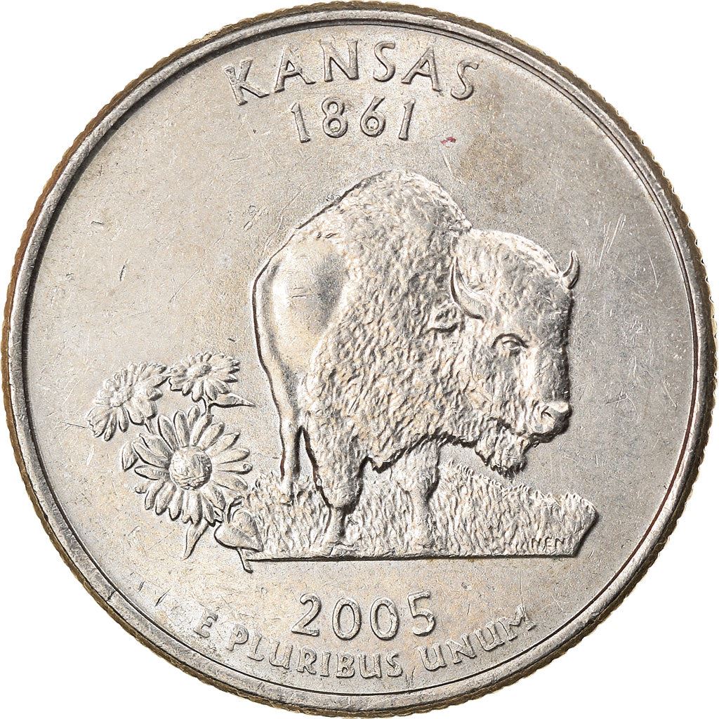 United States | 1/4 Dollar Coin | Kansas | Km:373 | 2005