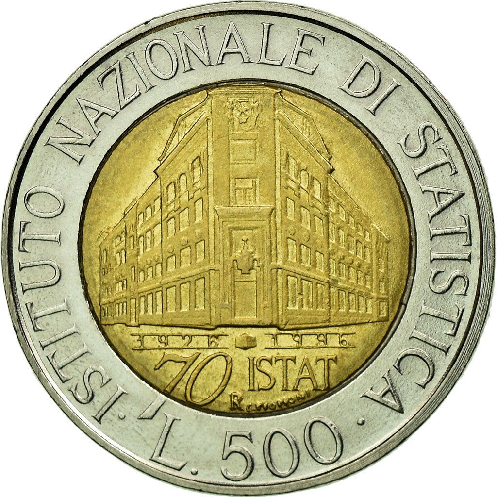 Italy | 500 Lire Coin | Institute of Statistics | Km:181 | 1996
