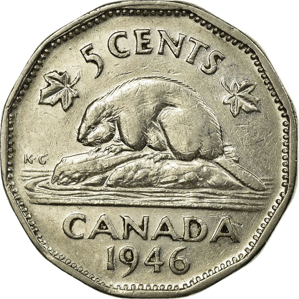 Canada | 5 Cents Coin | Nickel | KM:39a | 1946-1947