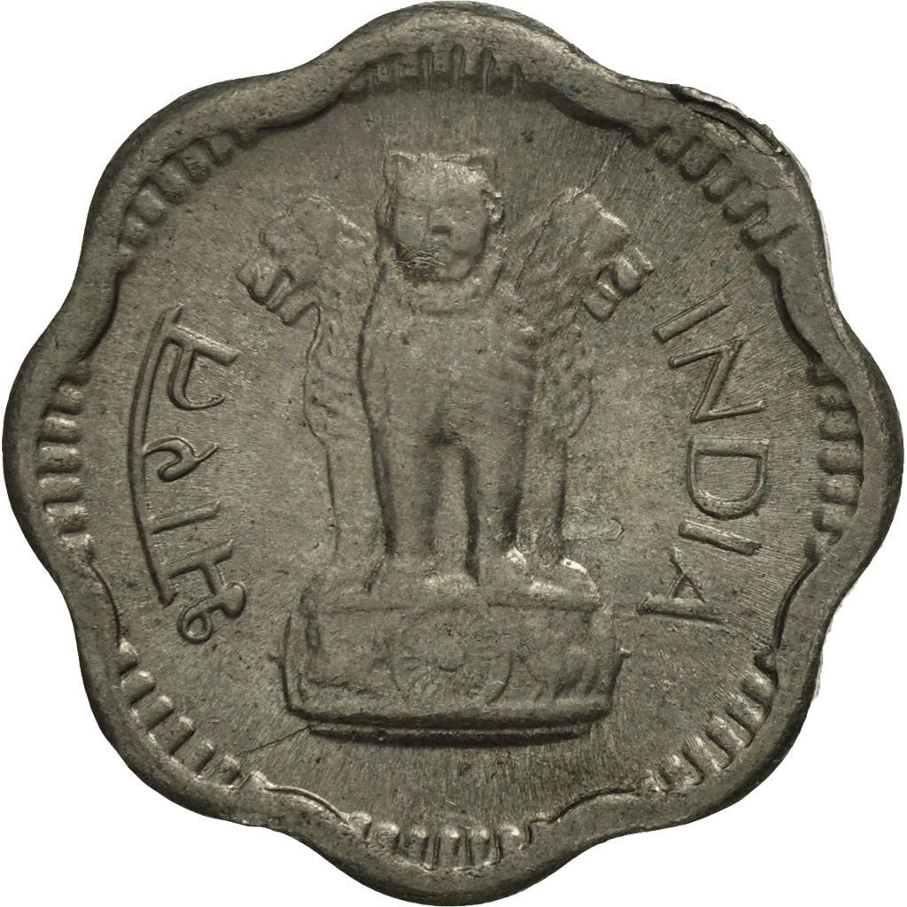 India | 2 Paise Coin | Ashoka lion | Km:12 | 1964