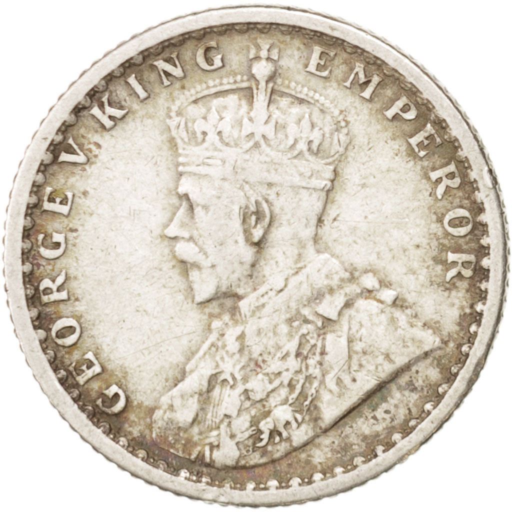India - British | 1/4 Rupee Coin | King George V | Km:518 | 1912 - 1936
