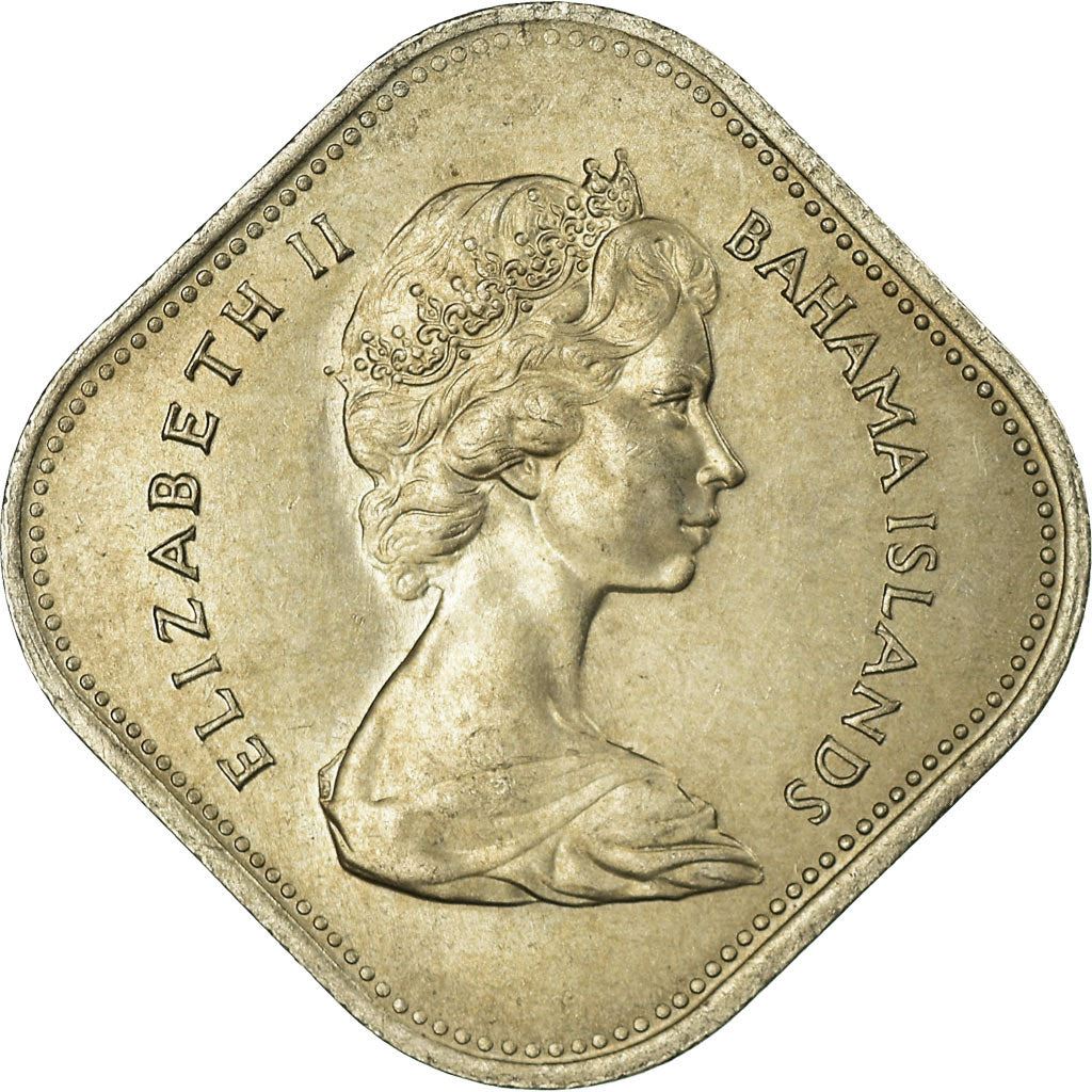 Bahamas | 15 cent-mønt | Hibiscus | Kobber-nikkel | KM:5 | 1966-1970