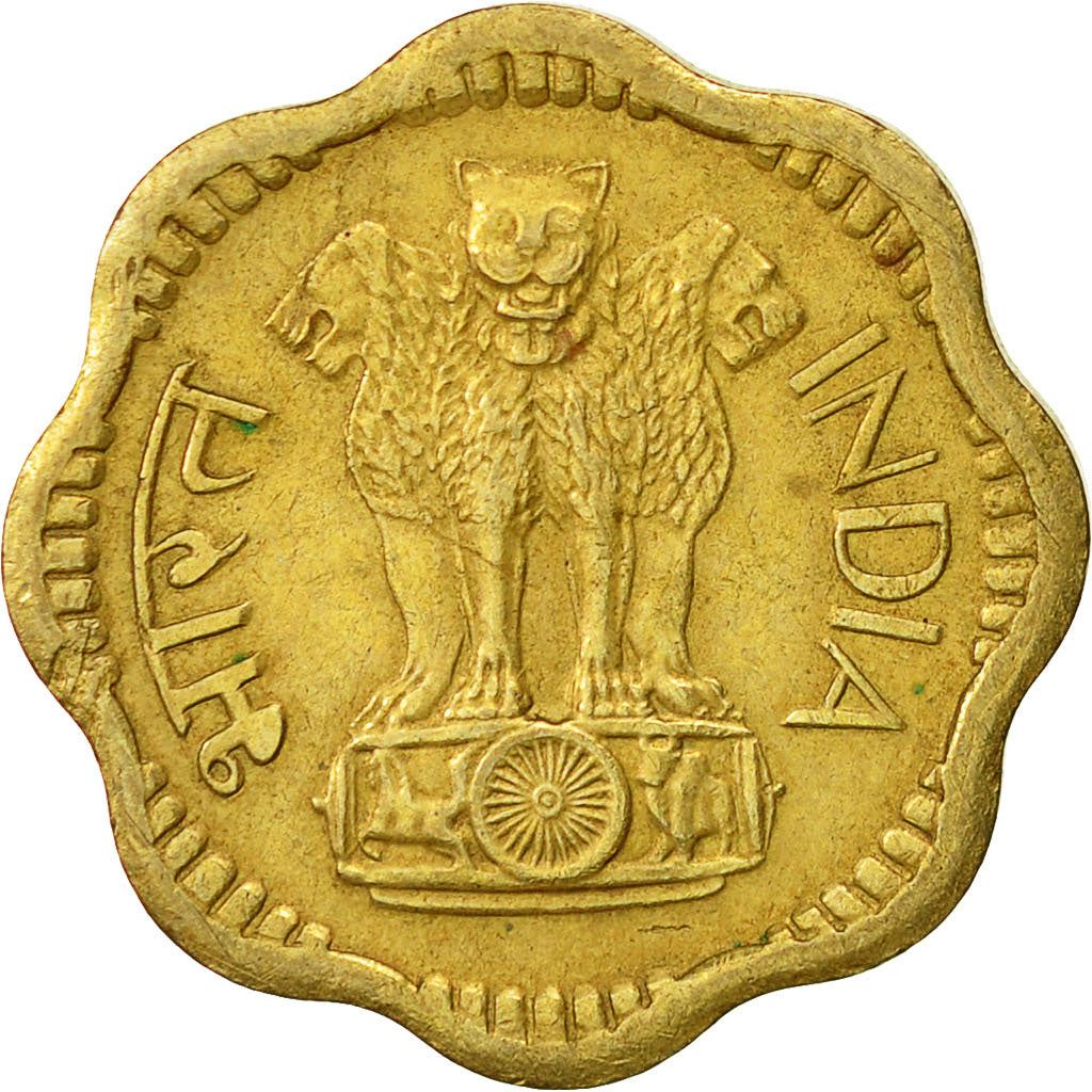 India | 10 Paise Coin | Ashoka Lion | Km:26.1 | 1968 - 1971