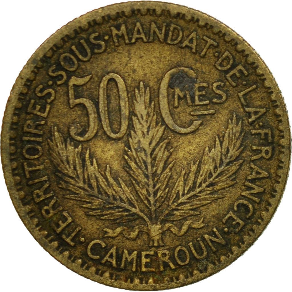 French Cameroon | 50 Centimes Coin | Marianne | Phrygian Cap | Km:1 | 1924 - 1926
