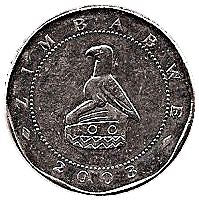 Zimbabwe 25 Dollars Coin | Bateleur Eagle | Military Monument | KM15 | 2003