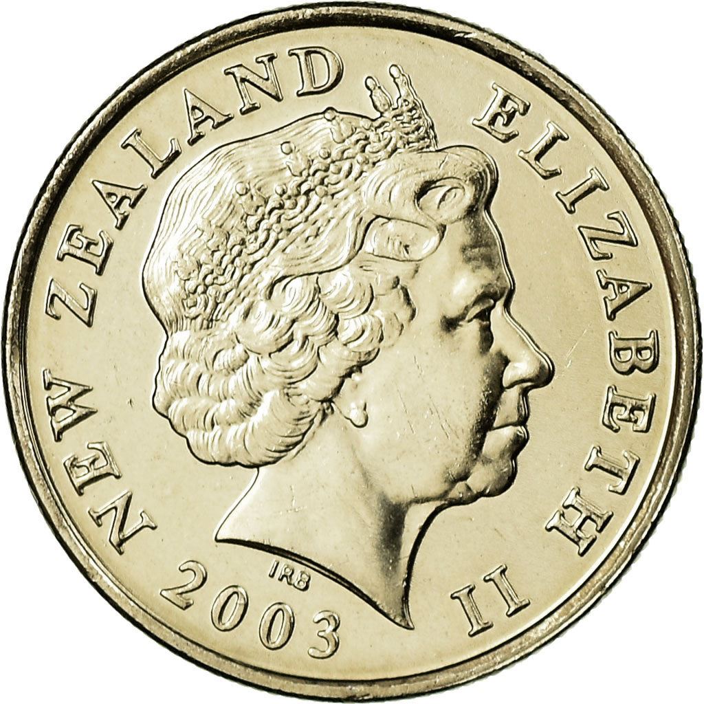 New Zealander 5 Cents Mynt | Dronning Elizabeth II | Tuatara Øgle | KM116 | 1999 - 2006