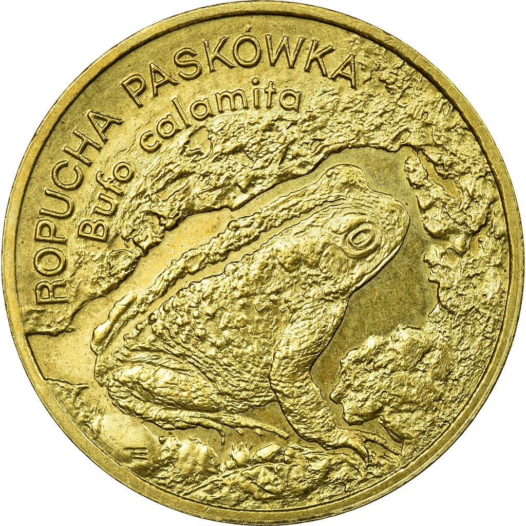 Poland | 2 Zlotys Coin | Ropucha Paskówka | Y:340 | 1998