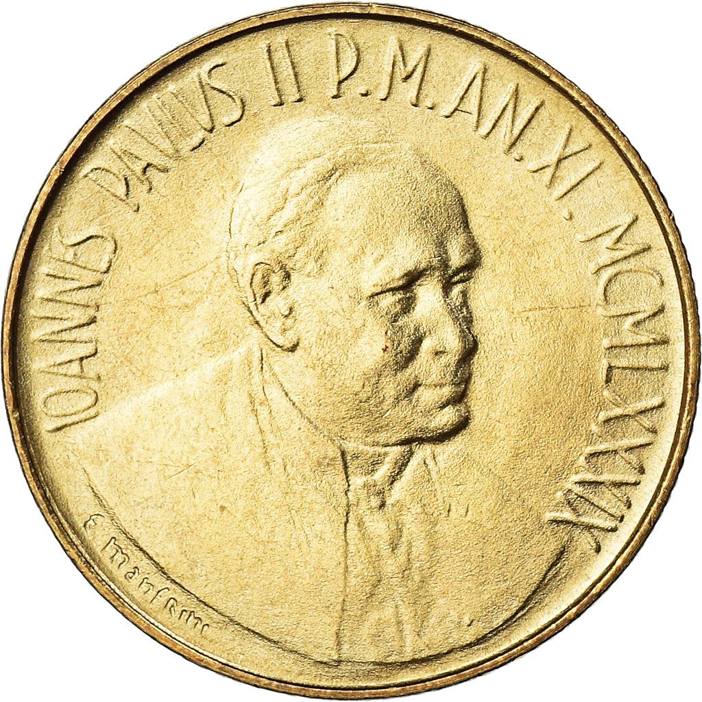 Vatikanstaten | 200 Lire mynt | Johannes Paul II | Km:217 | 1989