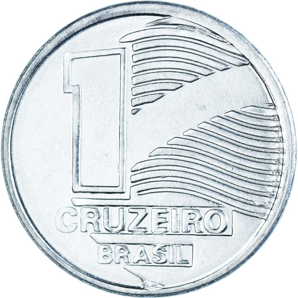 Brasilien 1 Cruzeiro Laureate huvud av Republiken Mynt KM617 1990
