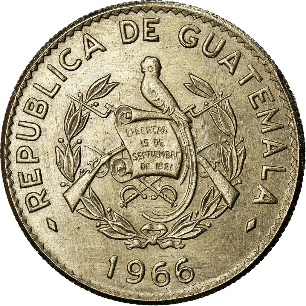 Guatemala | 10 Centavos Coin | Mayan Pillar | Km:267 | 1965 - 1970