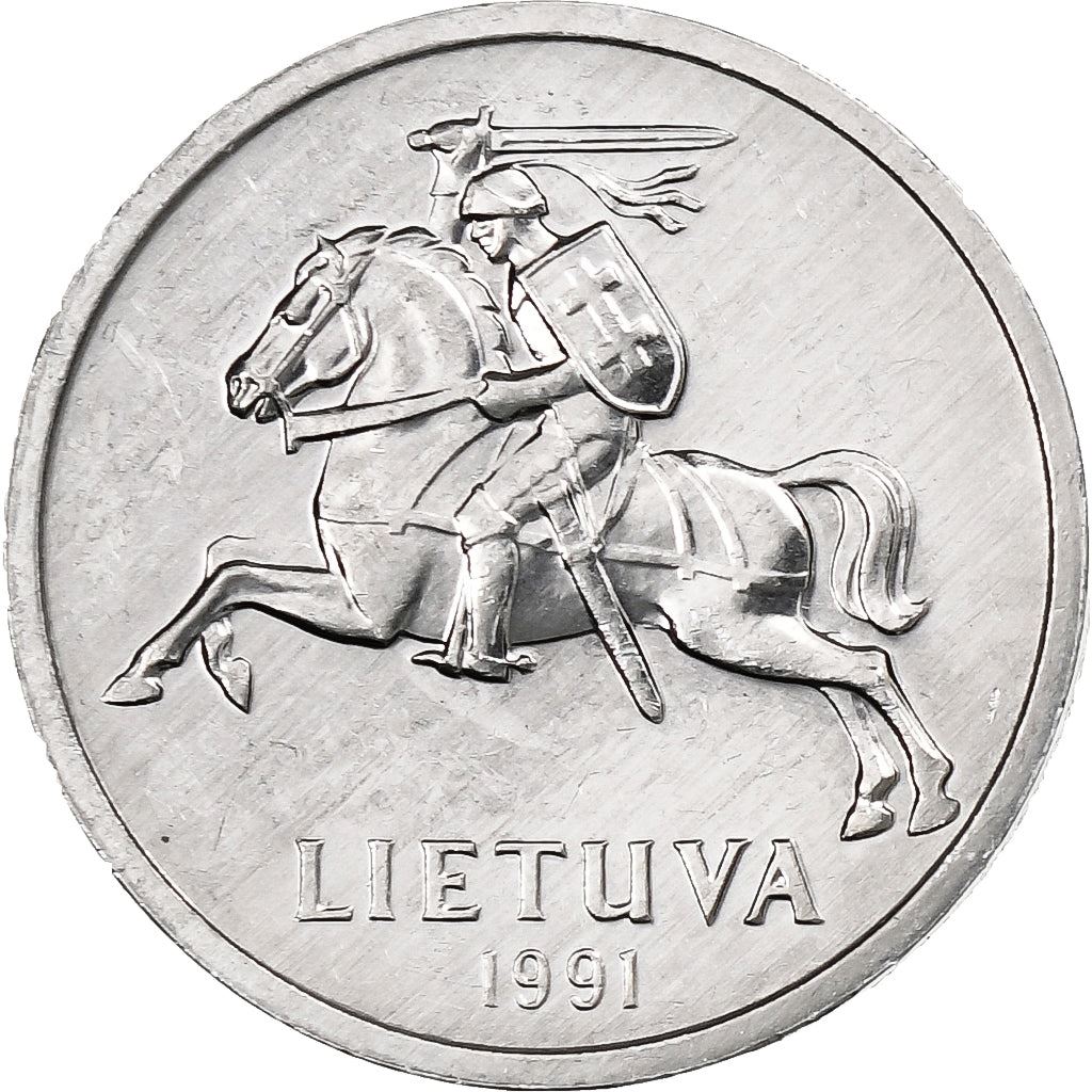 Lithuania | 1 Centas Coin | Aluminum | Horse or equine | KM:85 | 1991