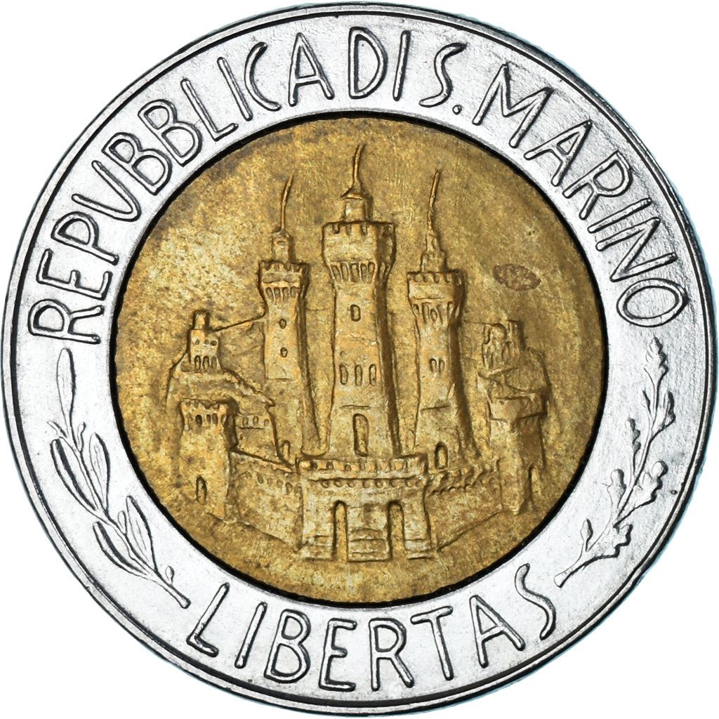 San Marino | 500 Lire Coin | Albert Einstein | Km:167 | 1984