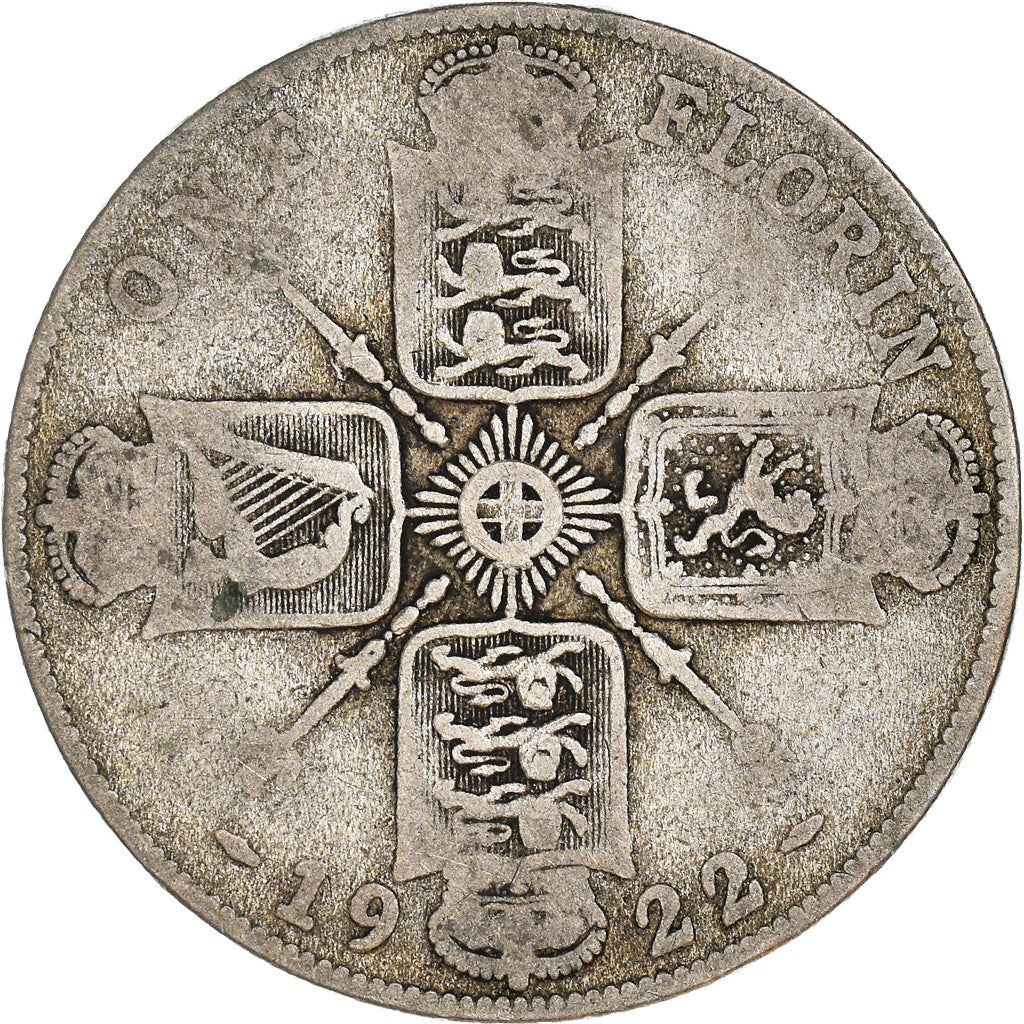 United Kingdom | 1 Florin Coin | George V | Km:817A | G-VG | 1920 - 1926