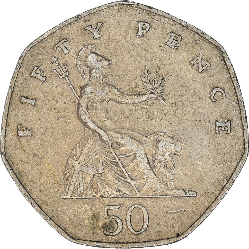 United Kingdom | 50 Pence Coin | Britannia | Km:932 | 1982 - 1984