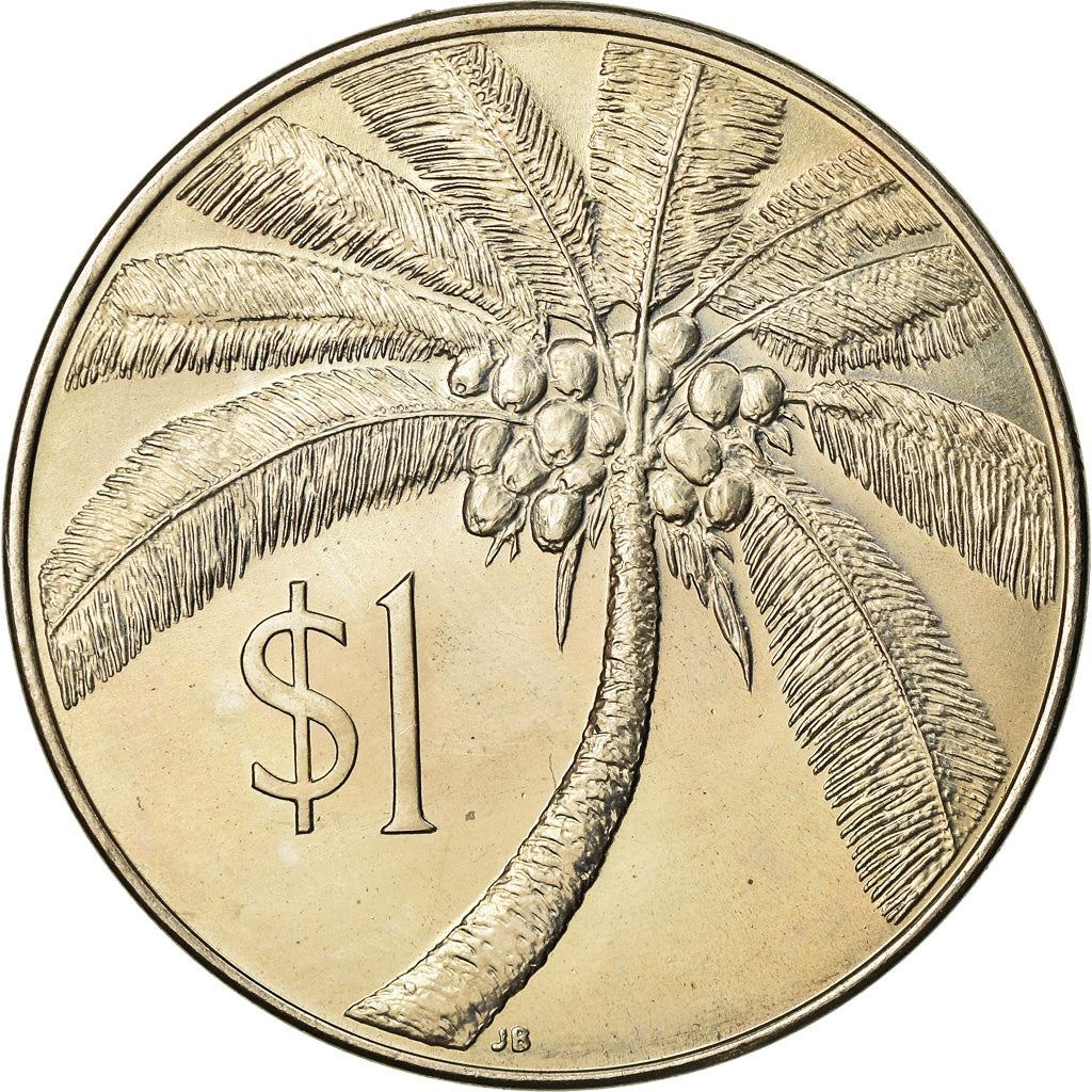 Samoa | 1 Tala Mynt | Malietoa Tanumafili II | Kokospalm | KM:19 | 1974