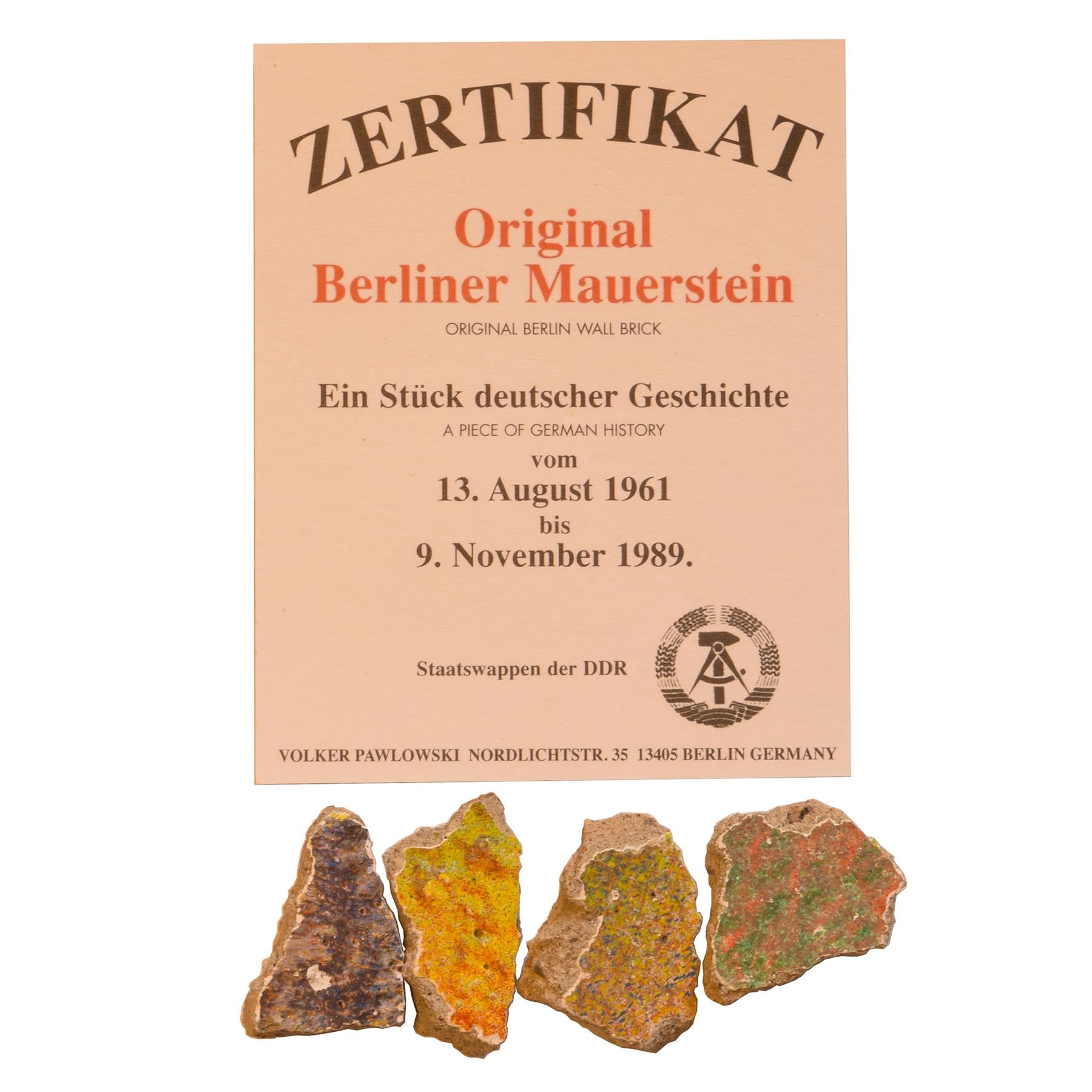 Pieces of Berlin Wall | Historical German Symbol | Concrete Fragments with Graffiti Art | 1961 - 1989