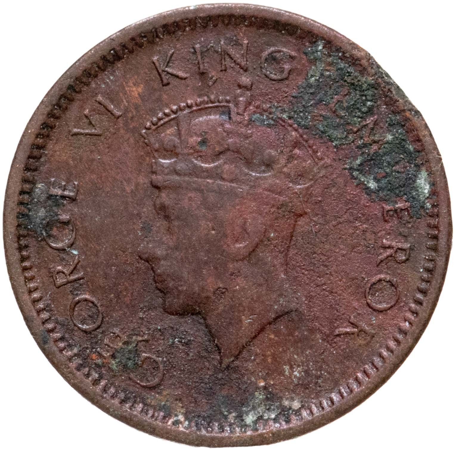 India - British | 1/12 Anna Coin | King George VI | Km:526 | 1939