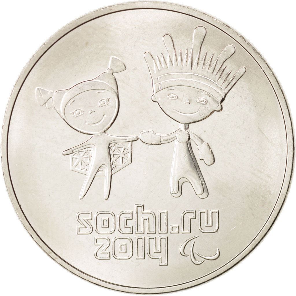 Russia | 25 Roubles Coin | Paralympics- Mascots | Y:1472 | 2013 - 2014