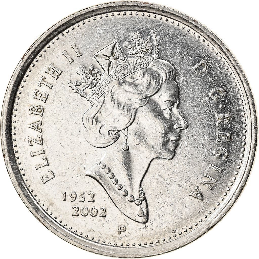 Canada | 25 Cents Coin | Nickel plated steel | Golden Jubilee | KM:448 | 2002