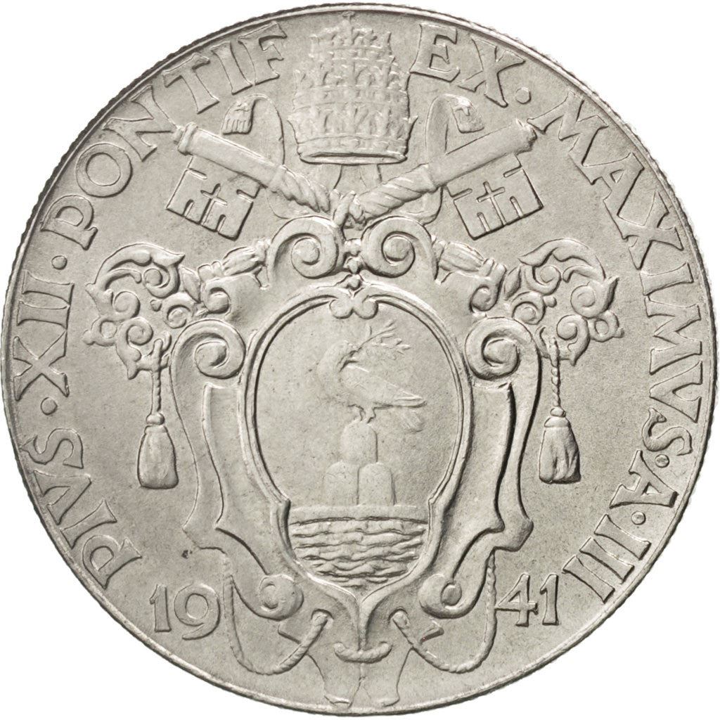 Vatican City | 2 Lire Coin | Pius XII | Km:27A | 1940 - 1941