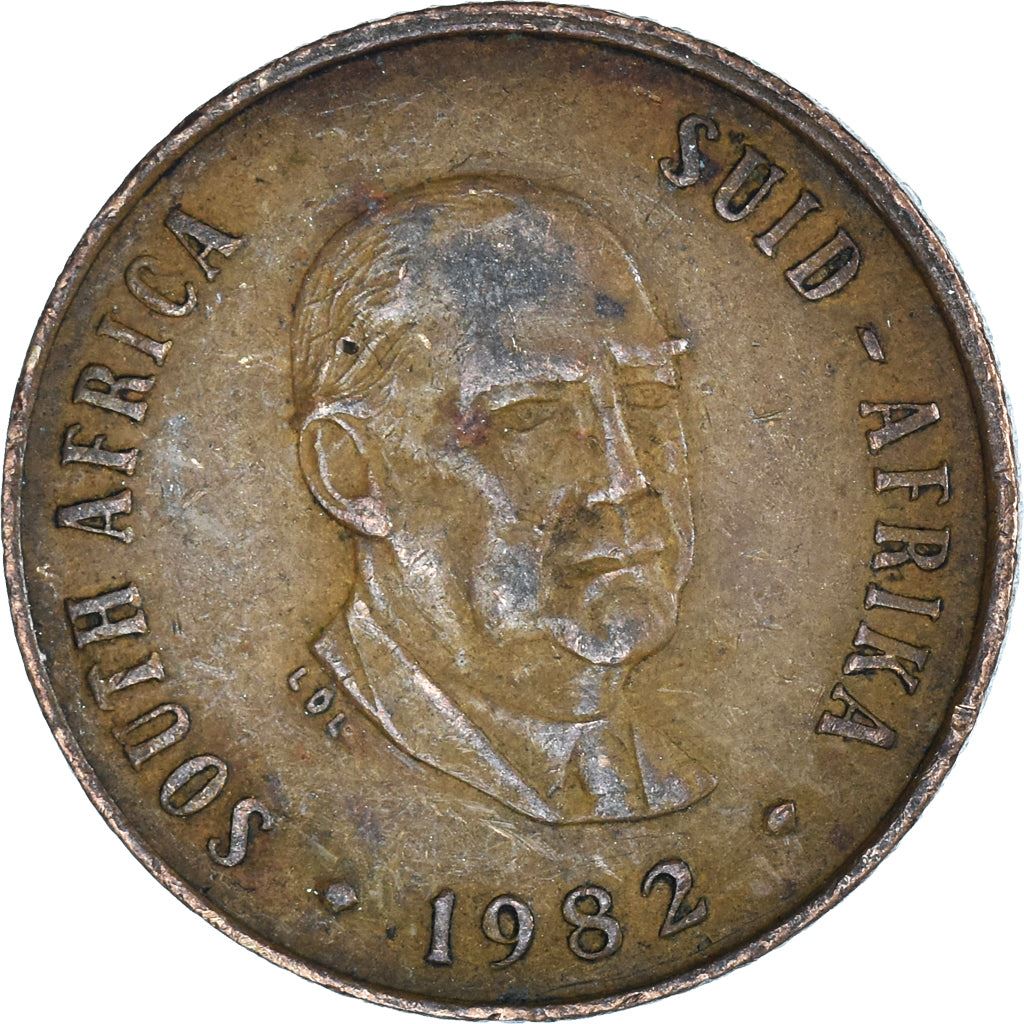 South Africa 2 Cents Coin | Balthazar J. Vorster | KM110 | 1982