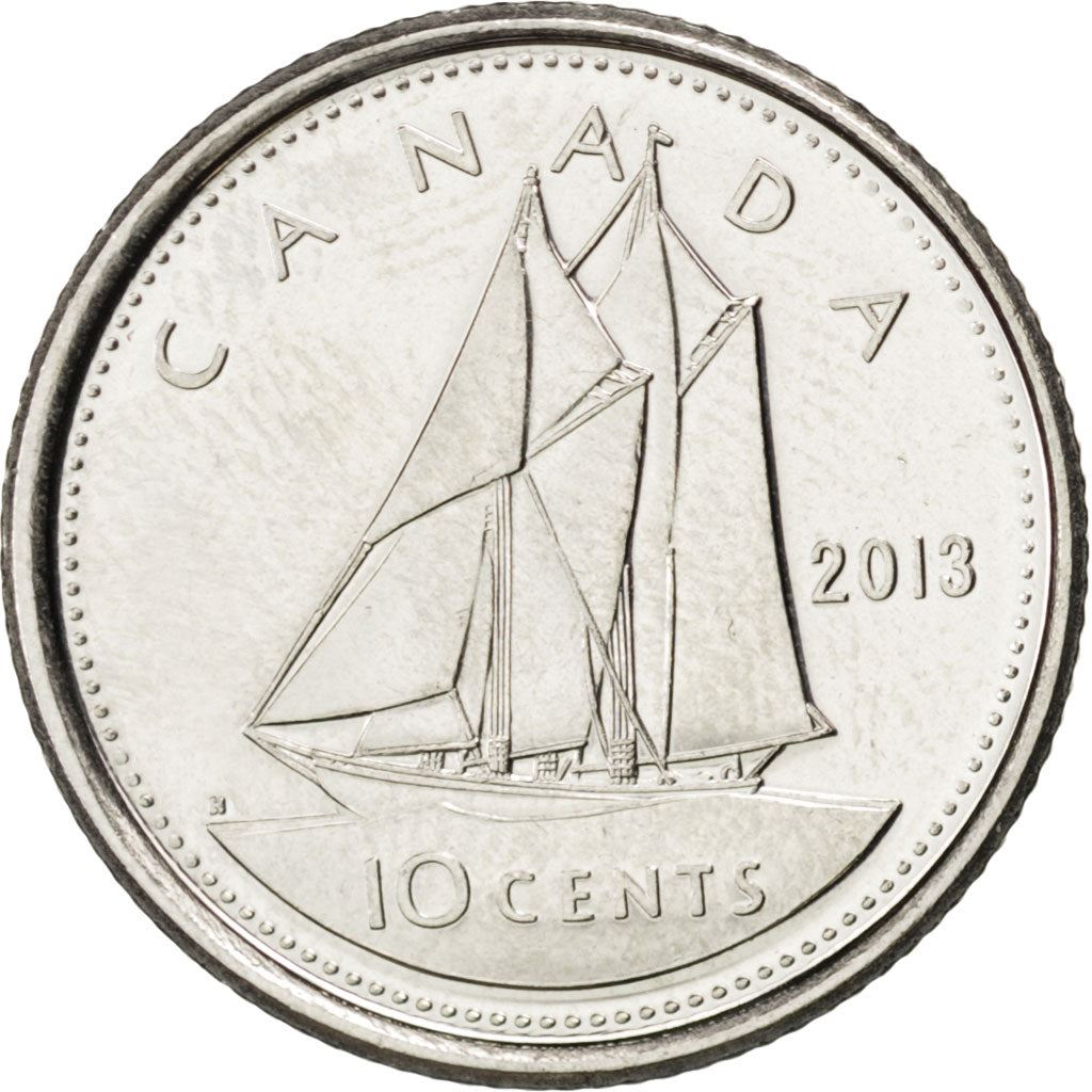 Canada | 10 Cents Coin | Nickel plated steel | KM:492 | 2003-2022