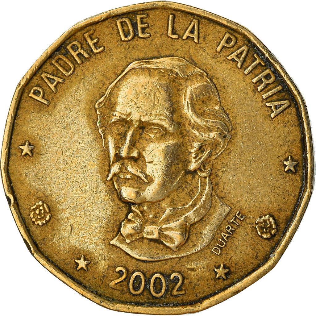 Dominican Republic | 1 Peso Coin | Juan Pablo Duarte y Diez | KM80 | 1991 - 2008