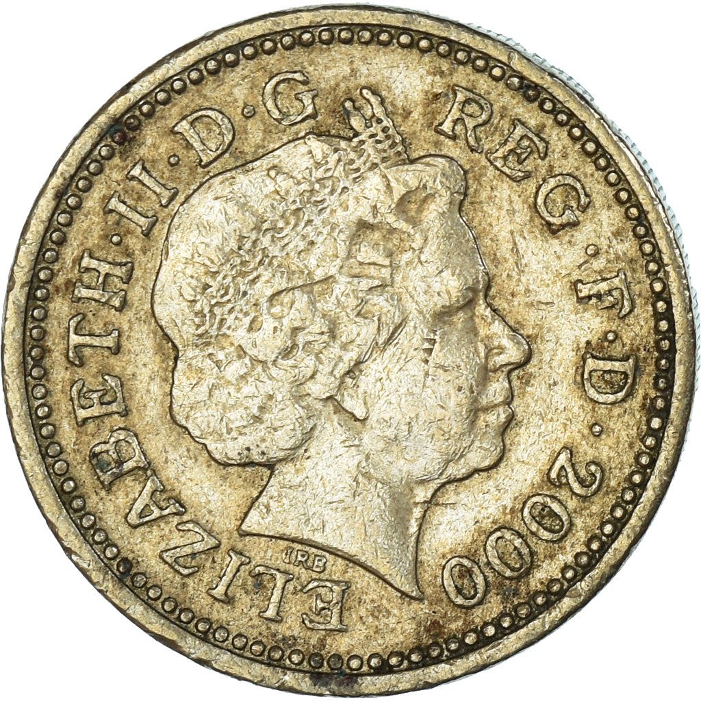 イギリス | 1ポンド硬貨 | ウェールズのドラゴン | Km:1005 | 2000