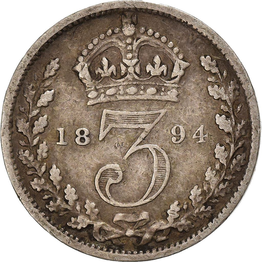 United Kingdom | 3 Pence Coin | Victoria | Km:777 | 1893 - 1901