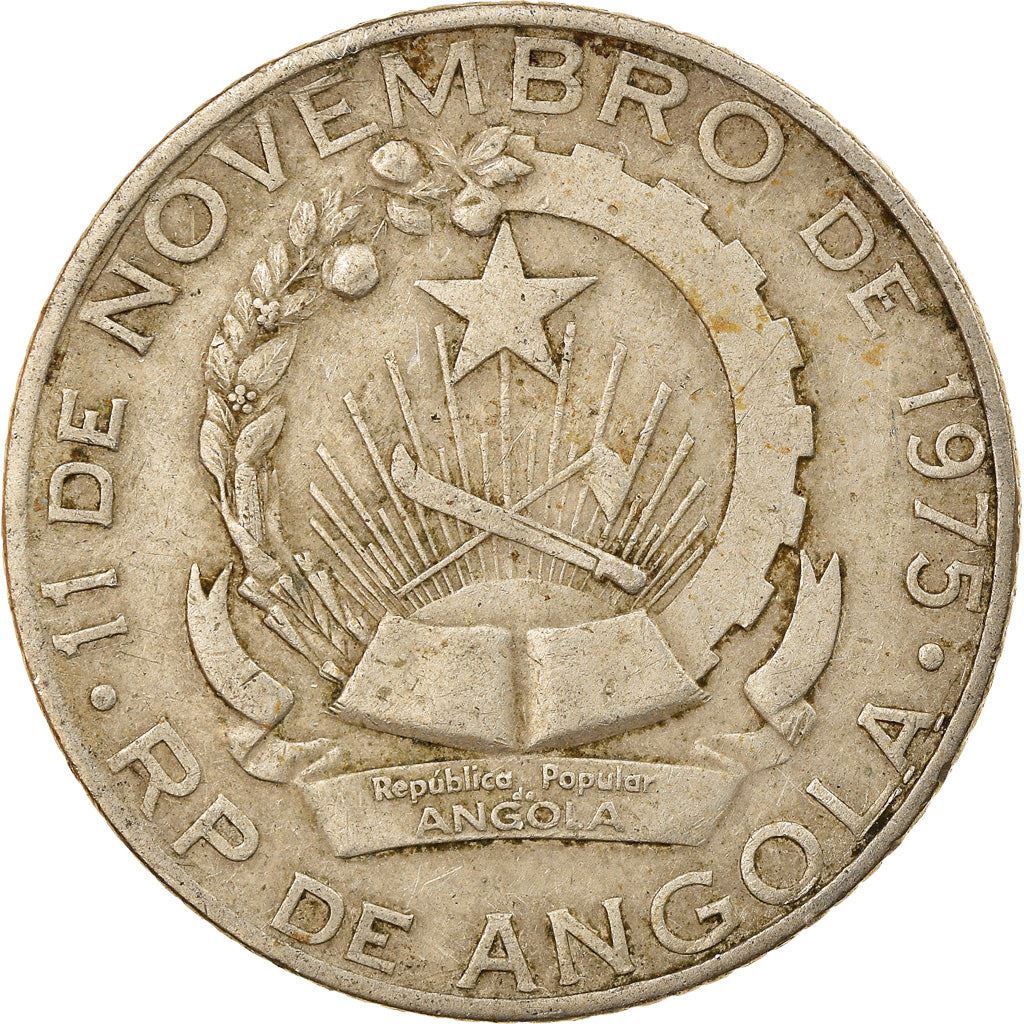 Angola | 10 Kwanzas Coin | Gear | Wreath | Km:86 | 1977 - 1978