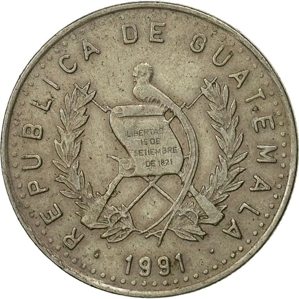 Guatemala | 10 Centavos Coin | Mayan Pillar | Km:277 | 1976 - 2009