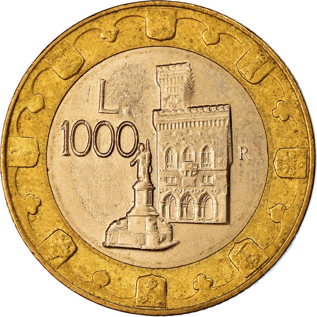 San Marino | 1000 Lire Coin | Government palace | Km:368 | 1997