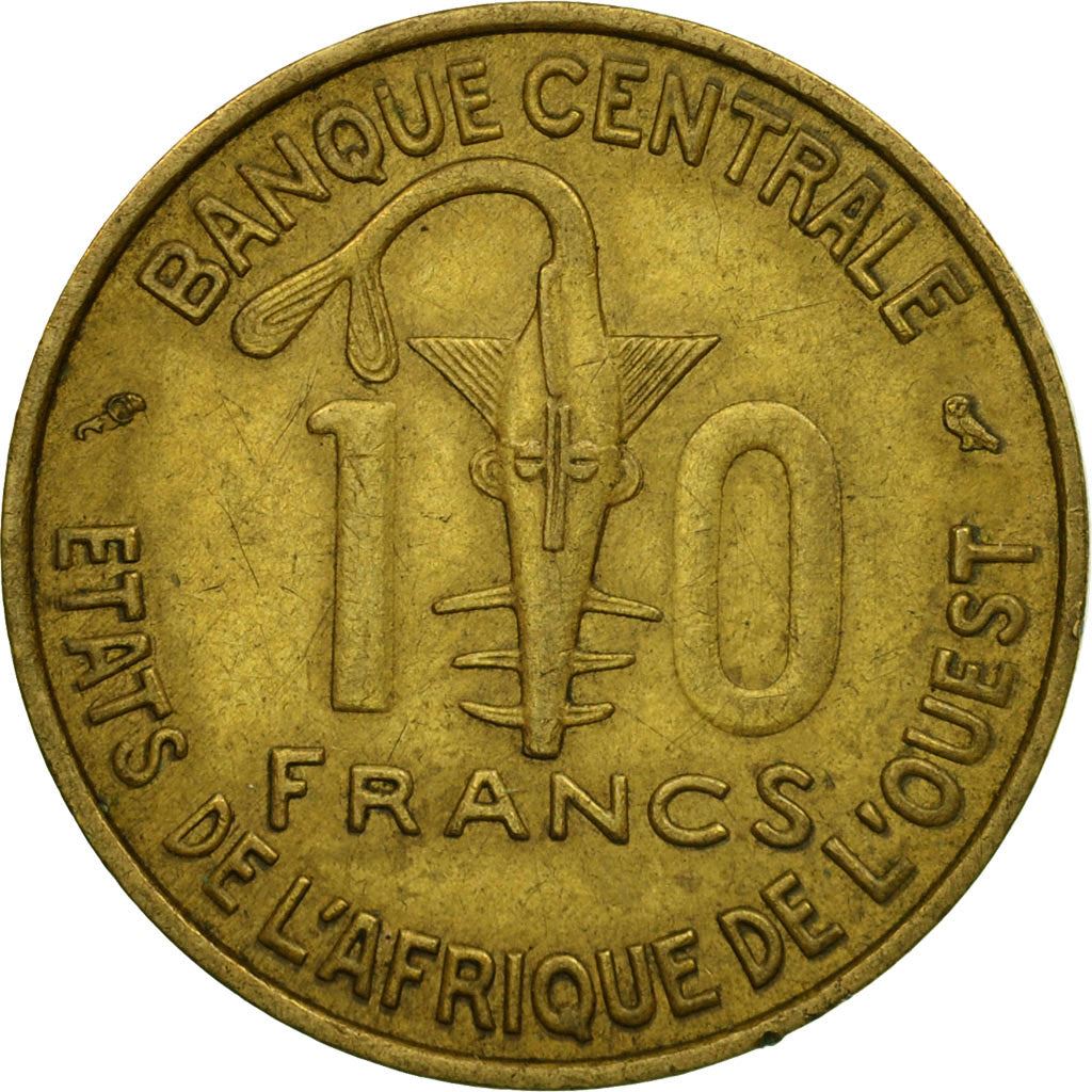 Western African States | 10 Francs Cfa Coin | Emblem of Central Bank | Gazelle | Km:1 | 1959 - 1964