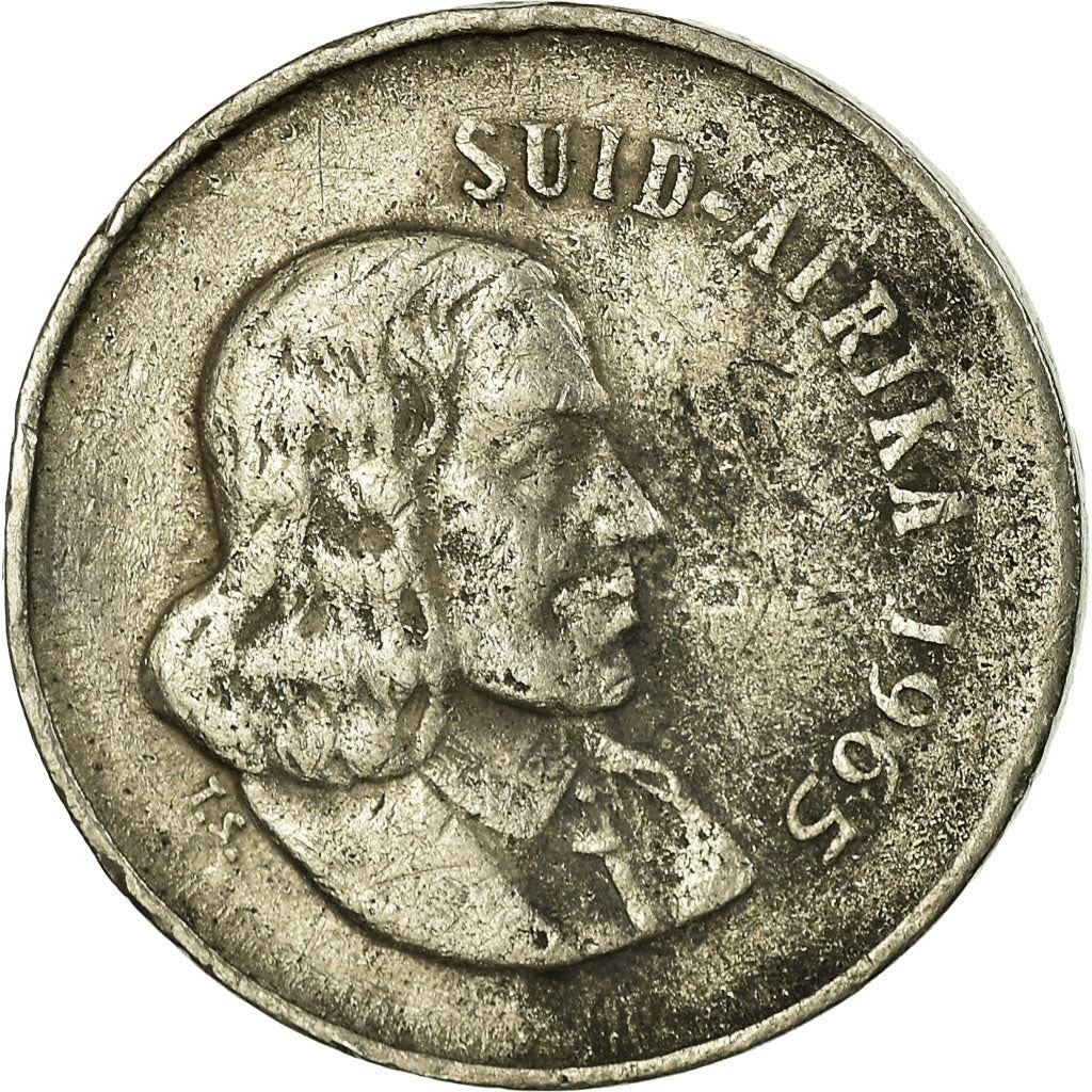 South Africa 5 Cents Coin | Afrikaans Legend - SUID-AFRIKA | KM67.2 | 1965 - 1969
