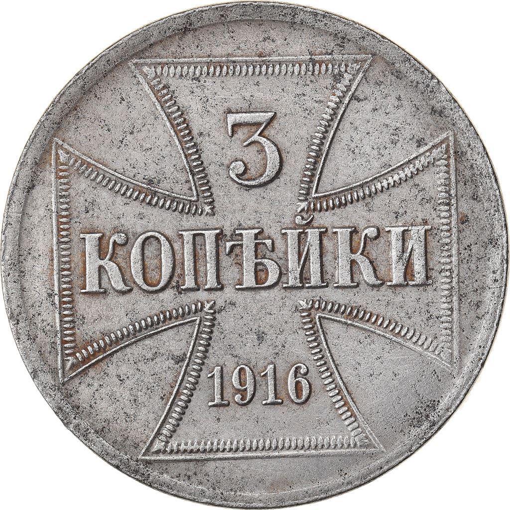 German Empire 3 Kopecks Coin | Deutsches Reich | Wilhelm II | Military Coinage | KM23 | 1916