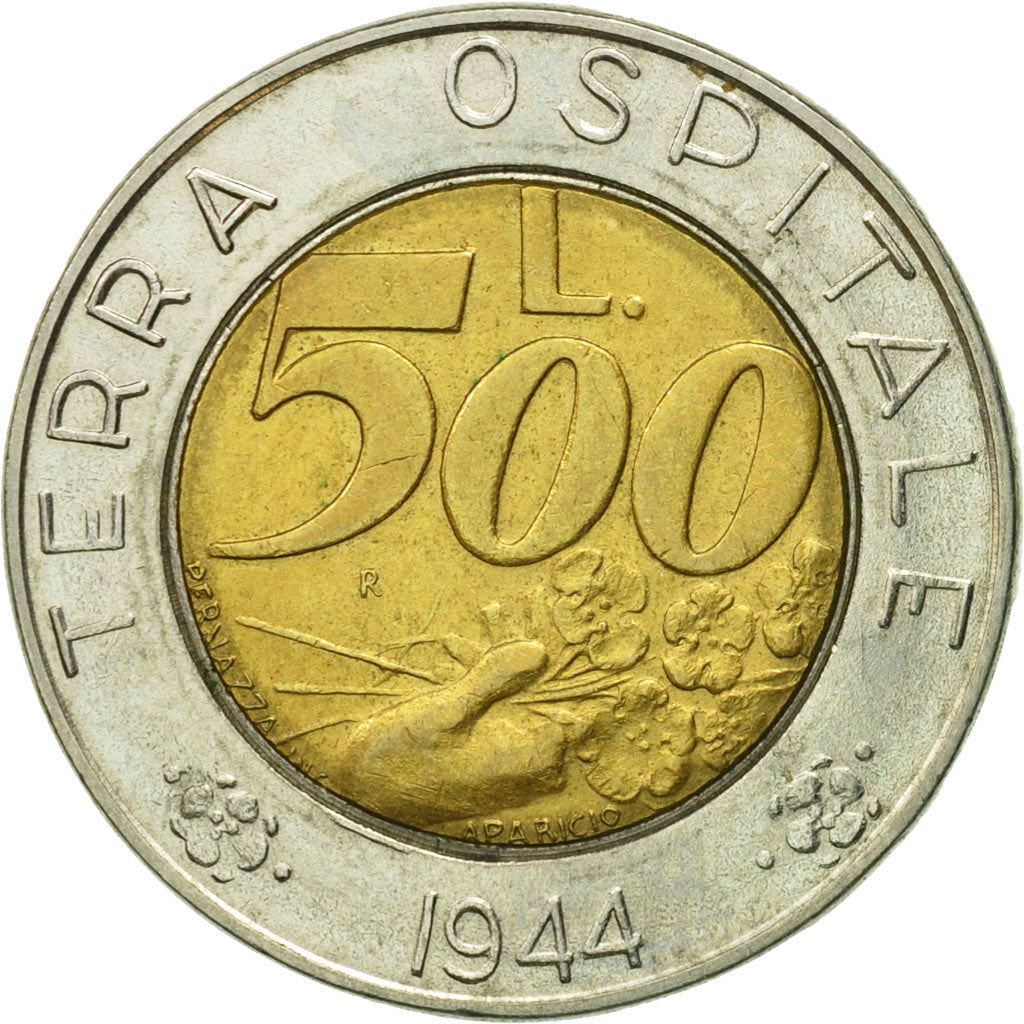 San Marino | 500 Lire Coin | Hospitable Land | Km:269 | 1991