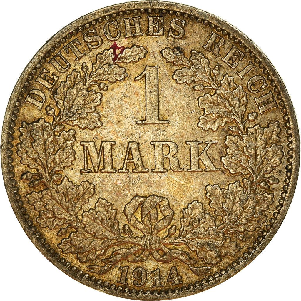 German Empire 1 Mark Coin | Deutsches Reich | Wilhelm II | Type 2 - Small Shield | KM14 | 1891 - 1916