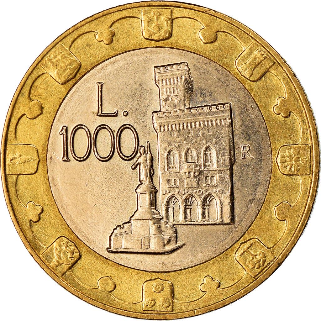 San Marino | 1000 Lire Coin | Government palace | Km:368 | 1997