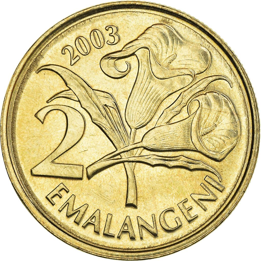 Moneta da 2 Emalangeni Eswatini | Re Mswati III | Giglio | KM46 | 1995 - 2010