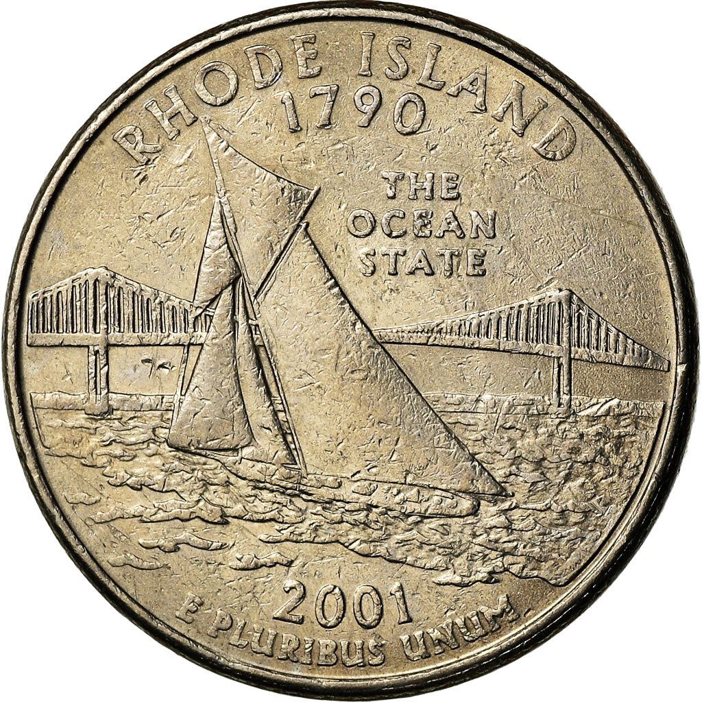 United States | 1/4 Dollar Coin | Rhode Island | Km:320 | 2001