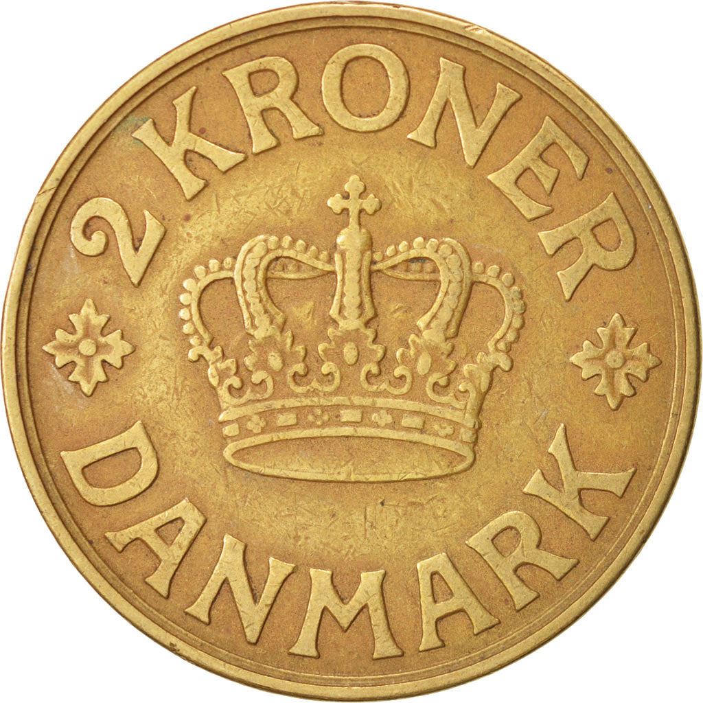 Denmark | 2 Kroner Coin | Monogram | Km:825 | 1924 - 1941